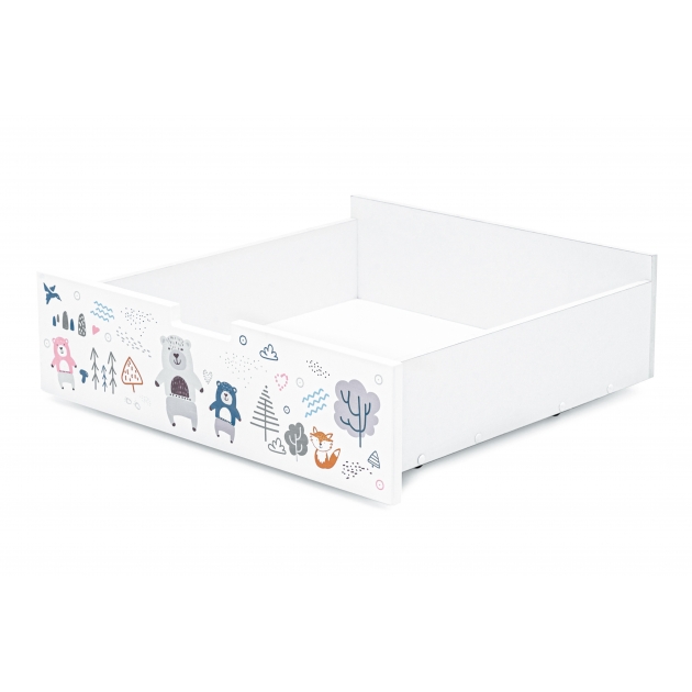 Ящик для кровати Svogen белый мишки
