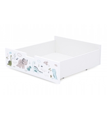 Ящик для кровати Svogen белый динозаврики