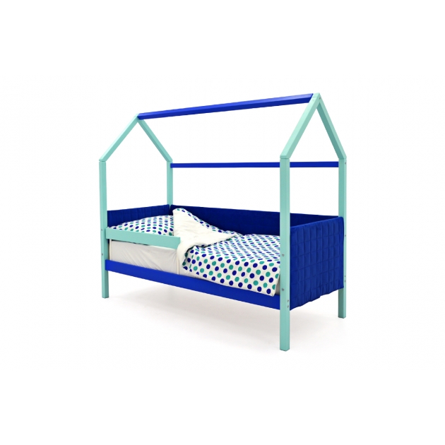 Детская кровать-домик мягкий Бельмарко Svogen мятно-синий