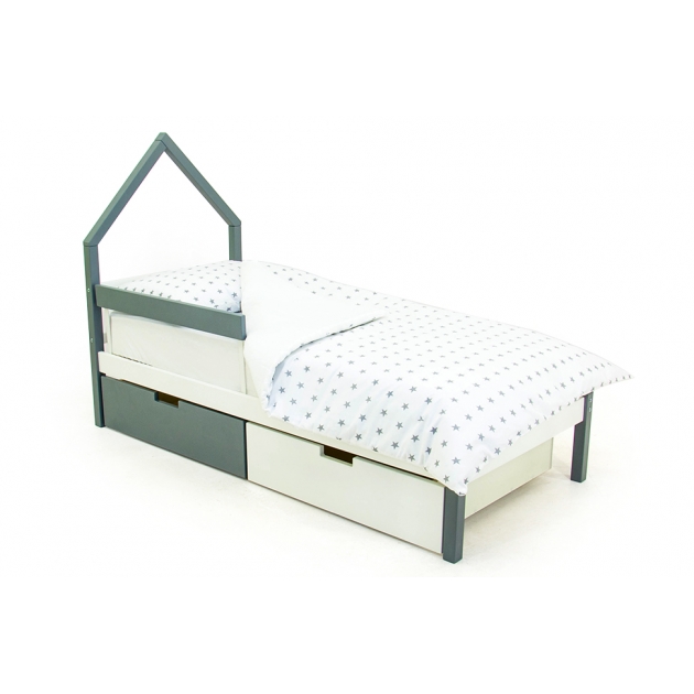 Детская кровать-домик мини Бельмарко Svogen бежево-белый