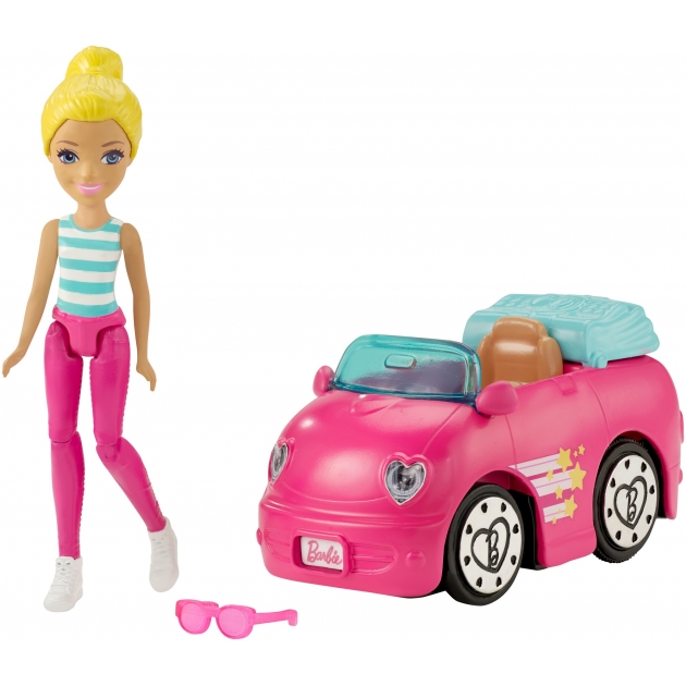 Кукла Barbie в движении автомобиль и кукла FHV77