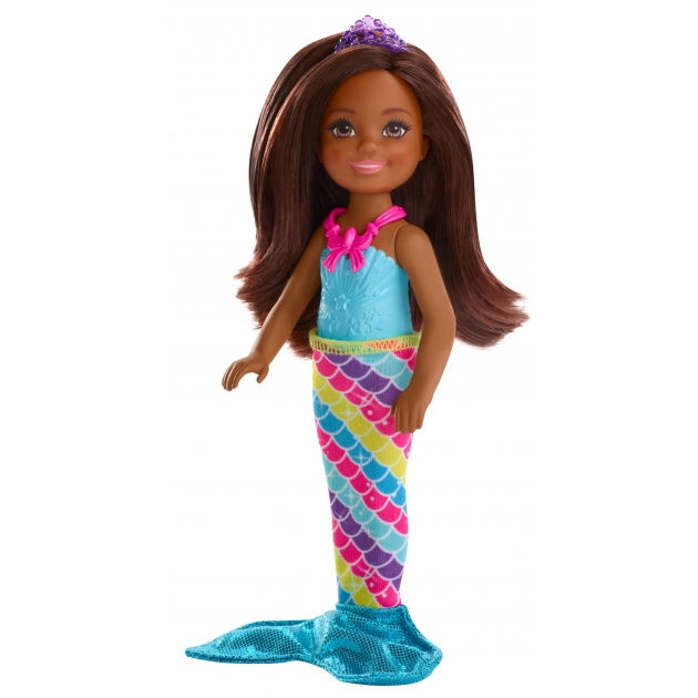 Кукла Barbie Челси фея русалка брюнетка FJD01