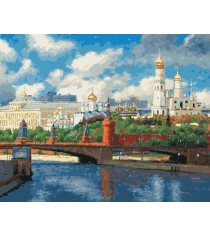 Раскраска по номерам московский кремль 40 x 50 см Белоснежка 074-AB