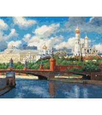 Раскраска по номерам московский кремль 40 x 50 см Белоснежка 074-AB...