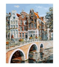 Раскраска по номерам императорский канал в амстердаме 50 х 40 см Белоснежка 117-AB