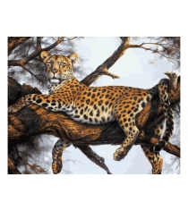 Живопись на холсте леопард на отдыхе 40х50 см Белоснежка 170-AB
