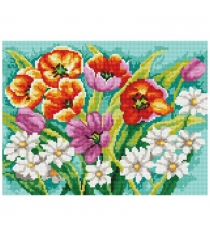 Мозаичная картина прекрасные цветы 40 х 30 см Белоснежка 271-ST-S