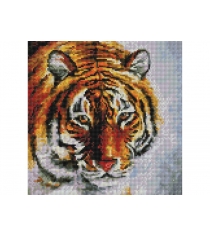 Мозаичная картина тигр на снегу Белоснежка 122-ST-S