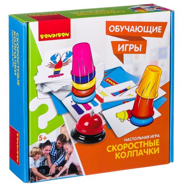 Настольная игра скоростные колпачки Bondibon ВВ2419