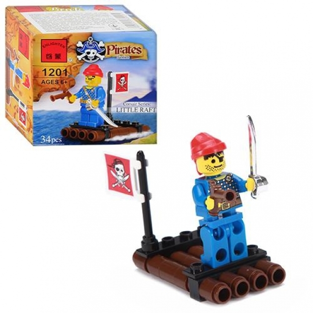 Конструктор pirates series плот 34 детали Brick 1201