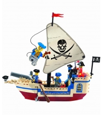 Пластиковый конструктор пиратский корабль с фигурками 188 дет Brick 304