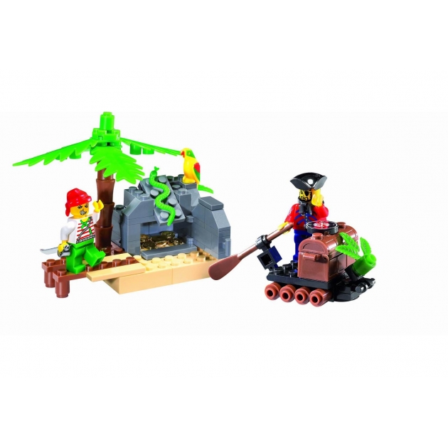 Детский конструктор с фигурками pirates series пиратский остров 95 деталей Brick 314