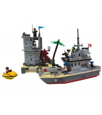 Пластиковый конструктор морское сражение 505 дет Brick 819