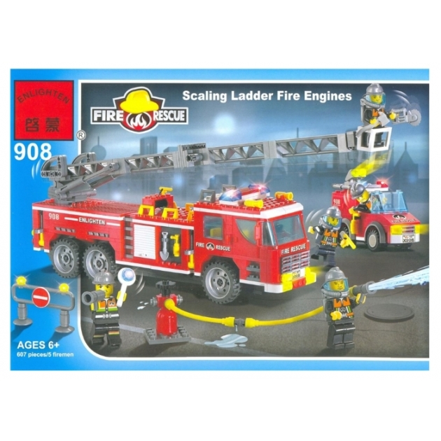 Конструктор fire rescue 607 деталей Brick 908