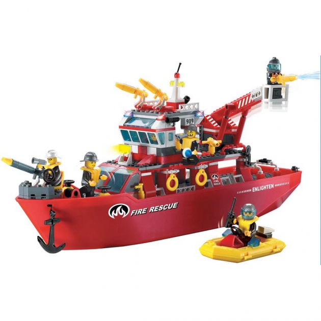 Конструктор fire rescue пожарный корабль 361 деталь Brick 909