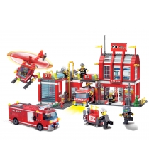 Детский конструктор fire rescue пожарная станция 980 деталей Brick 911...