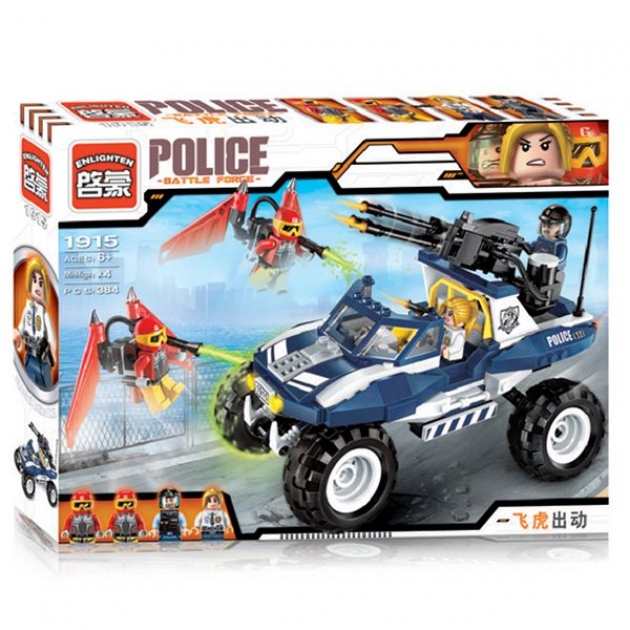 Конструктор police 356 деталей 4 фигурки Brick 1915