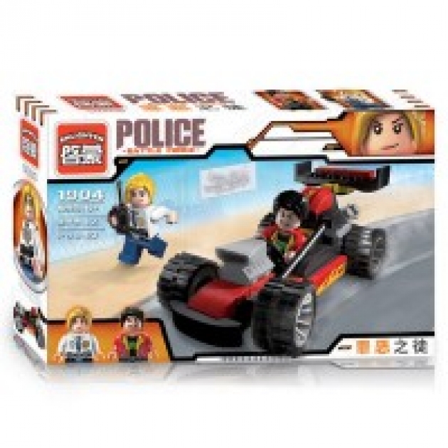 Конструктор police 95 дет 2 фигурки Brick BRICK1904 (70)