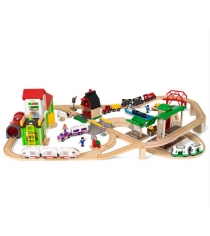 Игровой набор железной дороги делюкс с загородной виллой 122 детали Brio 33870