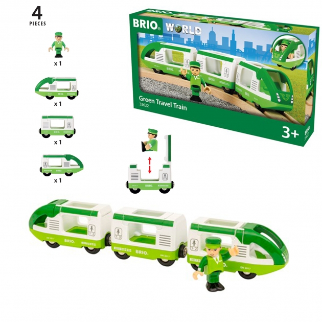 Зелёный пассажирский поезд brio Brio 33622