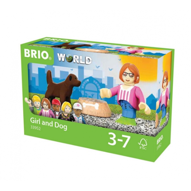 Игровой набор Brio девочка с собакой 33952