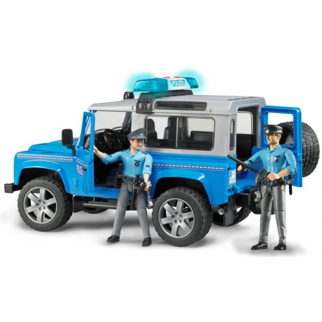 Полицейский джип Bruder Land Rover Defender Station Wagonс фигуркой и полицейского 02-597 + 60-050