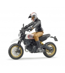 Мотоцикл scrambler ducati desert sled с мотоциклистом Bruder 63-051...