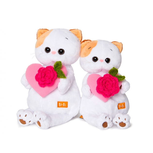Мягкая игрушка ли ли с розовым сердечком 24 см Budi basa LK24-004