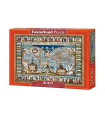 Пазл средневековая карта мира 2000 деталей Castorland Р95105