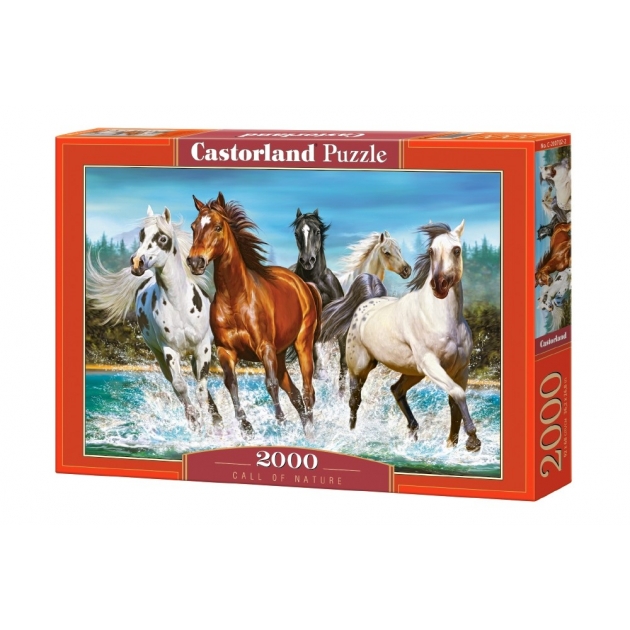 Пазл бегущие лошади 2000 элементов Castorland С-200702