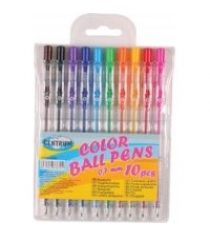 Цветные шариковые автоматические ручки 10 цветов 0 7 мм Centrum 83889