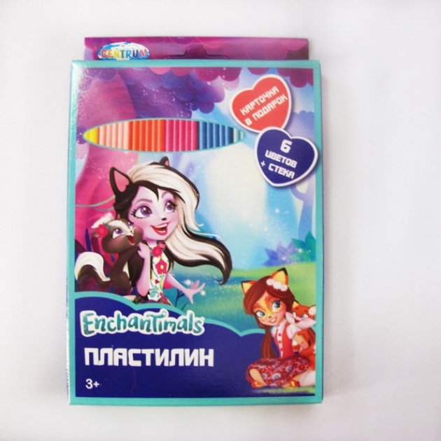 Пластилин enchantimals со стекой 6 цветов Centrum 88615