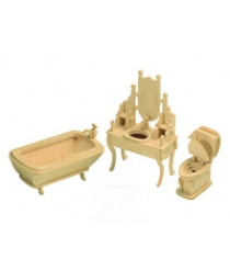Сборная деревянная модель ванная комната Wooden Toys 80024