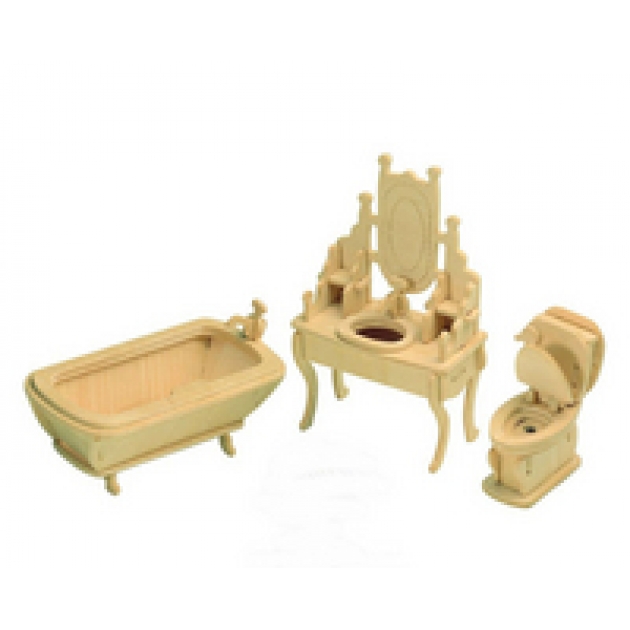 Сборная деревянная модель ванная комната Wooden Toys 80024