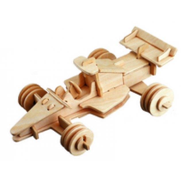 Модель деревянная сборная малая гоночный болид Wooden Toys P081A