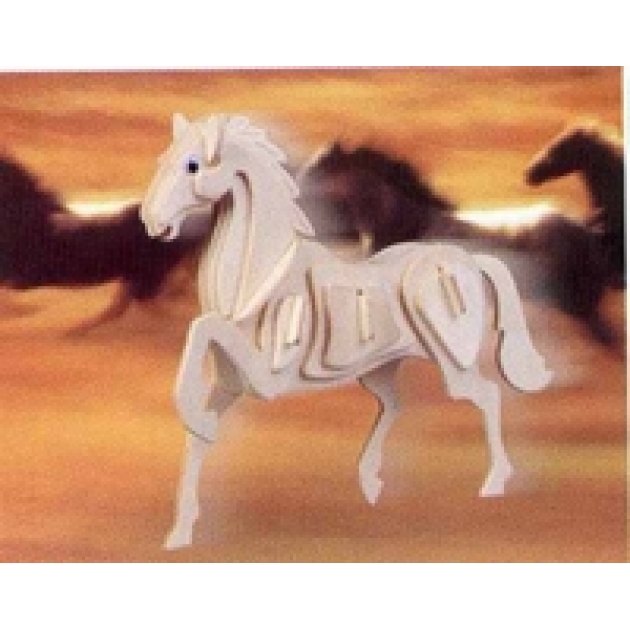 Модель деревянная сборная лошадь Wooden Toys E023
