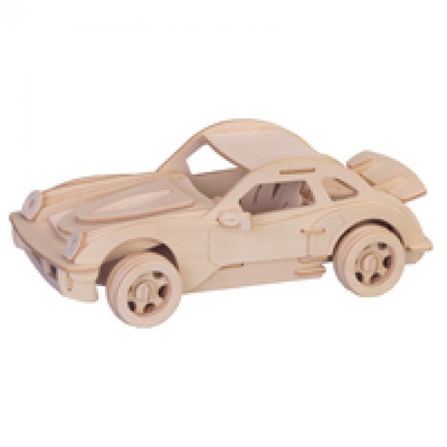 Сборная деревянная модель спорткупе Wooden Toys P066