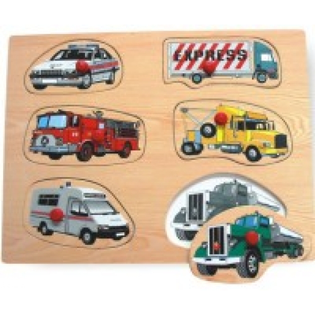 Рамка вкладыш машинки 2 Wooden Toys D58