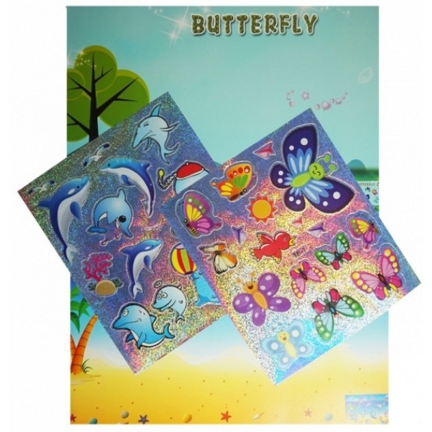 Мозаика стикеры познаем мир дельфины и бабочки Color kit SD-TE7-8