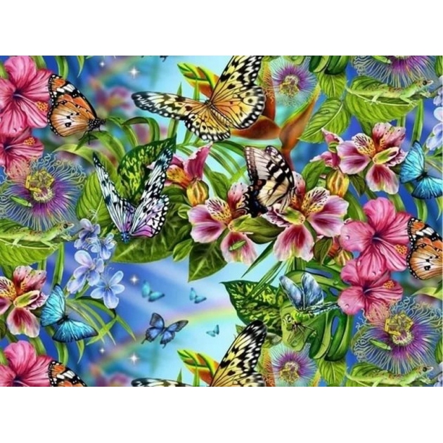 Раскраска по номерам на картоне бабочки Color kit KS019