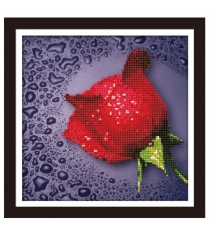 Алмазная живопись Color kit красная роза 25x25 80209