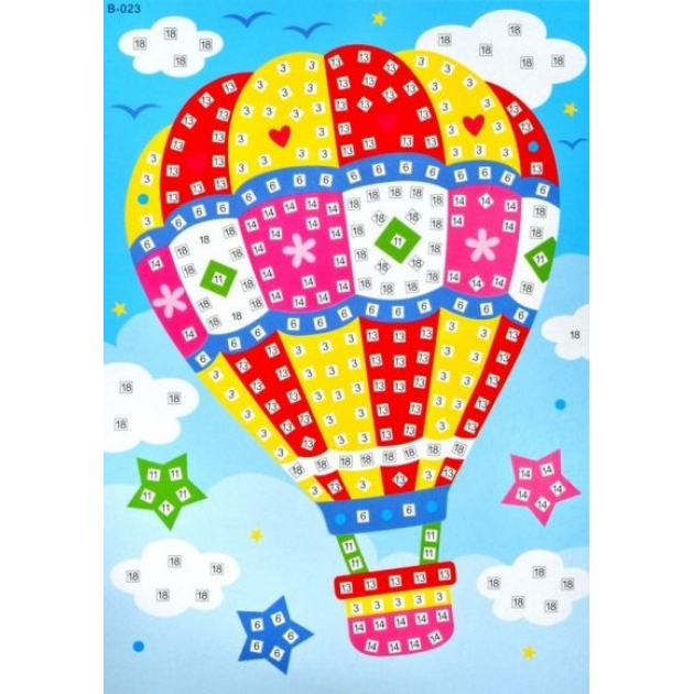 Мозаика самоклеющая Color kit стикеры воздушный шар B023