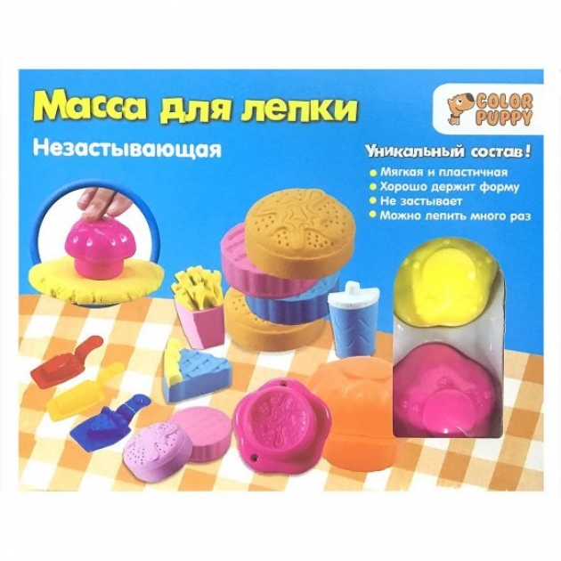 Набор незастывающей массы для лепки веселое кафе 40 грамм Color Puppy 95365