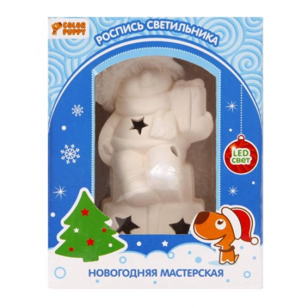 Роспись светильника снеговик в колпаке Color Puppy 95446