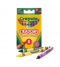 8 разноцветных стандартных восковых мелков Crayola 0008C...