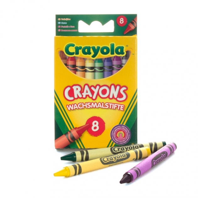 8 разноцветных стандартных восковых мелков Crayola 0008C