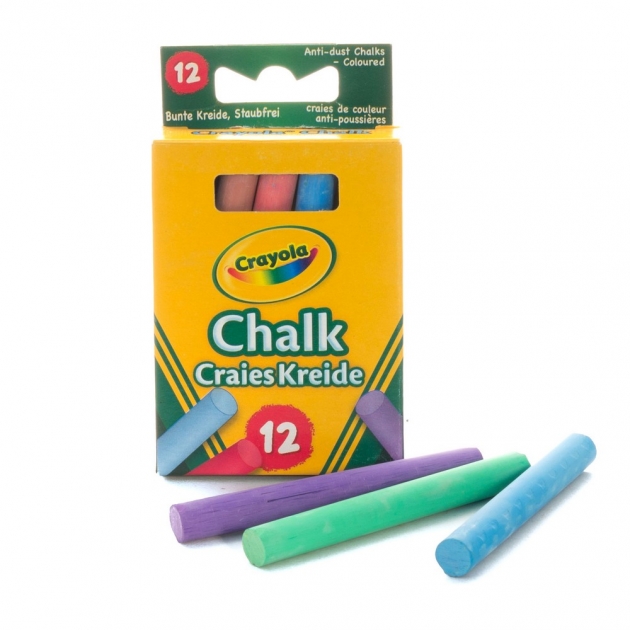 12 цветных мелков с пониженным выделением пыли Crayola 0281C