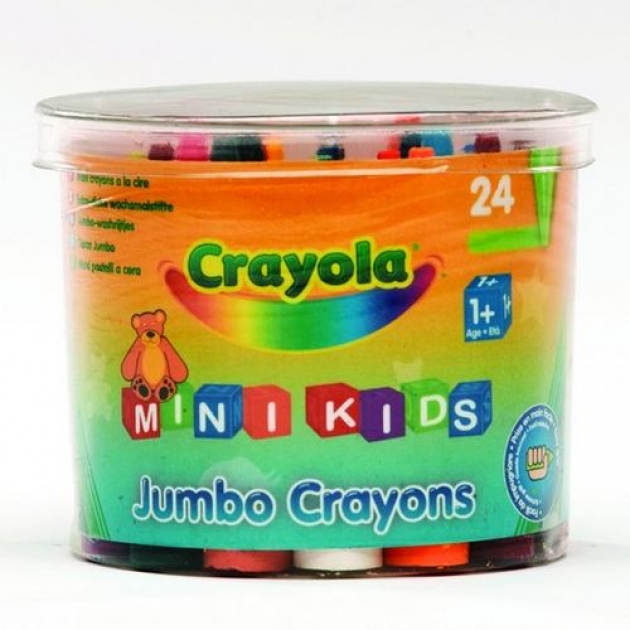 24 восковых мелка для малышей в бочонке Crayola 0784C