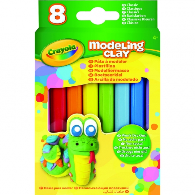 Незасыхающий пластилин классика 8 цветов Crayola 57-0312N