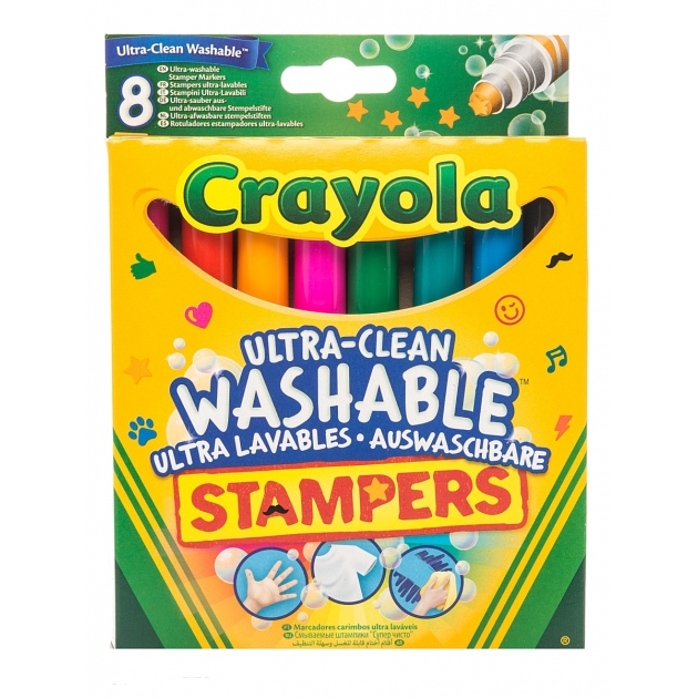 Набор легкосмываемых фломастеров штампов 8 шт Crayola 58-8129